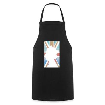 QUEEN ELIZABETH DRAPEAU DU ROYAUME-UNI UNION JACK ROYAUME DU CIEL - Tablier de cuisine - noir - Devant - AI Model Male 185 dark (185cm)