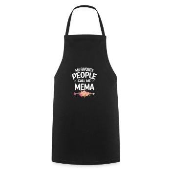 My Favorite People Call Me Mema Mother's Day - Cooking Apron - black - Front - AI Model Male 185 dark (185cm)