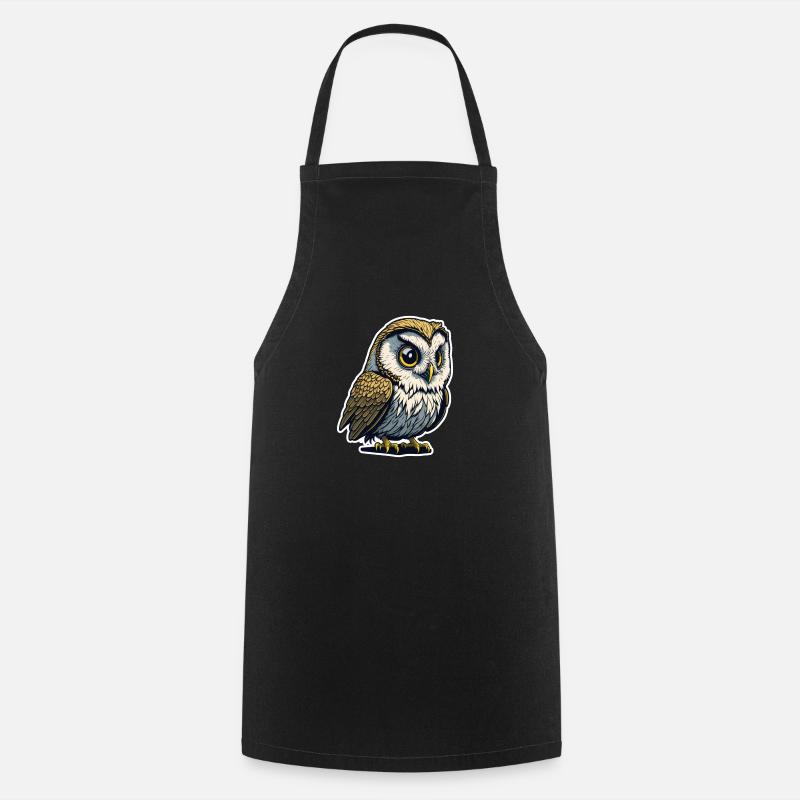 Hibou 2 - Tablier de cuisine - noir