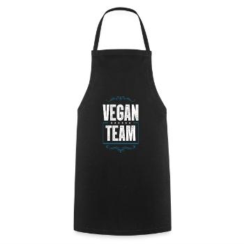 Équipe végétalienne - Tablier de cuisine - noir - Devant - AI Model Male 185 dark (185cm)
