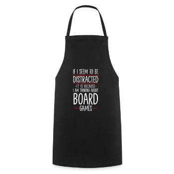 Board Game Strategist Player Card Game - Cooking Apron - black - Front - AI Model Male 185 dark (185cm)