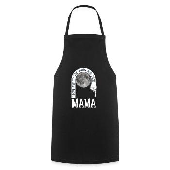 Mama I Love You To The Moon And Back - Kochschürze - Schwarz - Vorne - AI Model Male 185 dark (185cm)