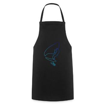 Hommes foilwing hydroptère wingsurf femmes wingfoil - Tablier de cuisine - noir - Devant - AI Model Male 185 dark (185cm)