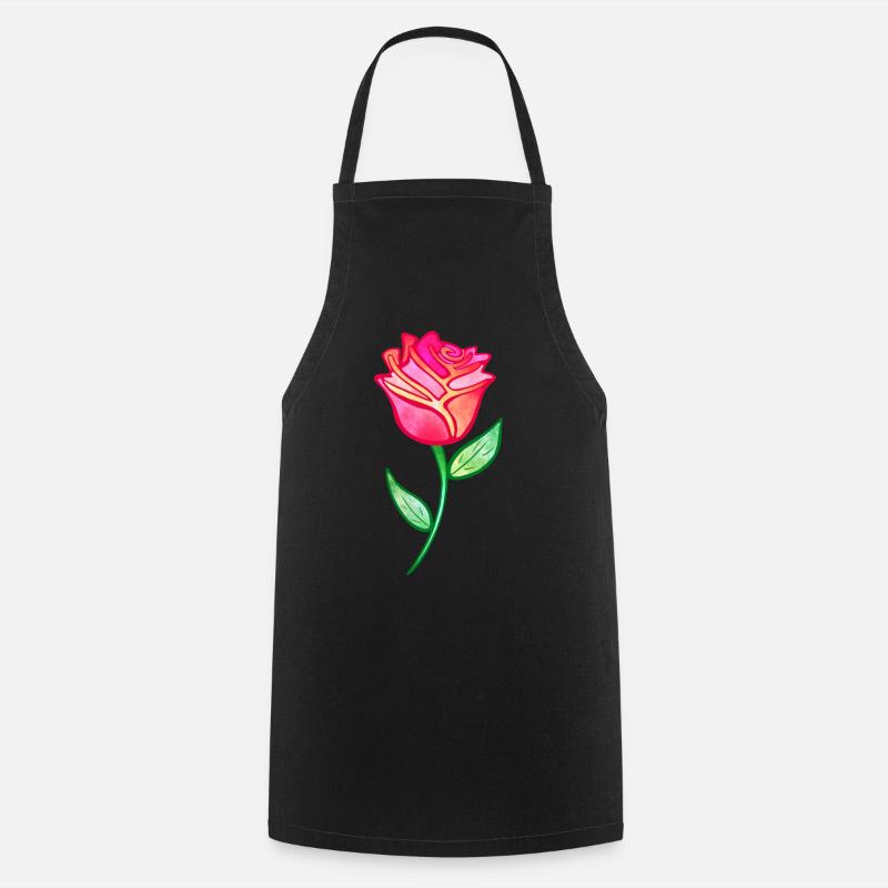 Rose nébuleuse - Tablier de cuisine - noir