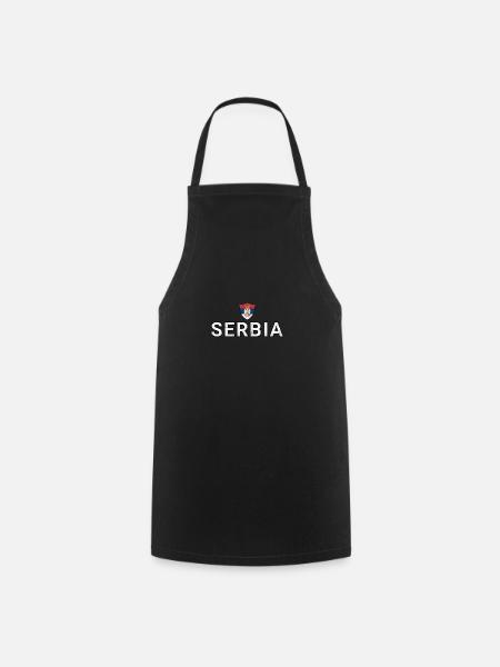 Serbie - Tablier de cuisine - noir