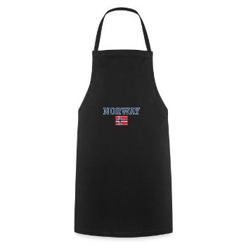 Norway - Cooking Apron - black - Front - AI Model Male 185 dark (185cm)