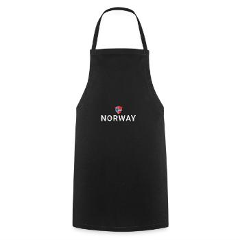 Norway - Cooking Apron - black - Front - AI Model Male 185 dark (185cm)