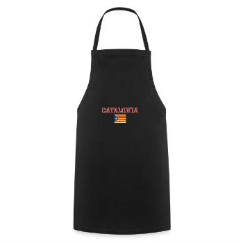 Catalogne - Tablier de cuisine - noir - Devant - AI Model Male 185 dark (185cm)
