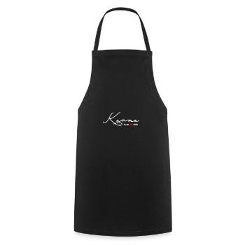 Karma is on my side Statement Irony Gift Idea - Cooking Apron - black - Front - AI Model Male 185 dark (185cm)