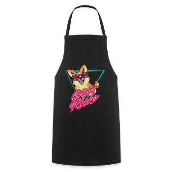Welsh Corgi Pembroke - Cooking Apron - black - Front - AI Model Male 185 dark (185cm)