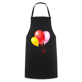 Luftballons - Kochschürze - Schwarz - Vorne - AI Model Male 185 dark (185cm)