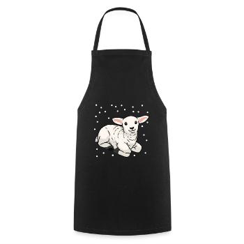 Baby Lamm Schaf Frohe Ostern Schnee Schafe - Kochschürze - Schwarz - Vorne - AI Model Male 185 dark (185cm)