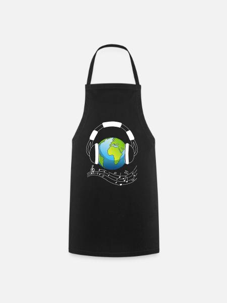 La Terre mélomane - Tablier de cuisine - noir