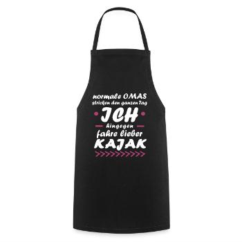 Kajak Sport Kanu Paddel Oma Geburtstags Geschenk - Kochschürze - Schwarz - Vorne - AI Model Male 185 dark (185cm)