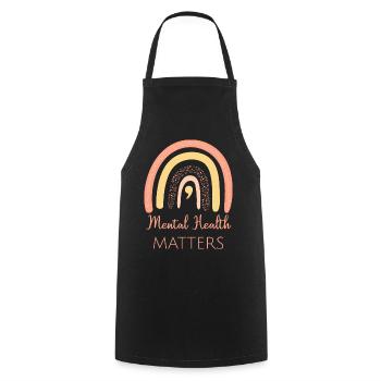 Mental Health Matters II - Cooking Apron - black - Front - AI Model Male 185 dark (185cm)