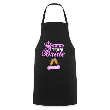 Bachelorette Team Bride Wedding bachelorette party - Kochschürze - Schwarz - Vorne - AI Model Male 185 dark (185cm)