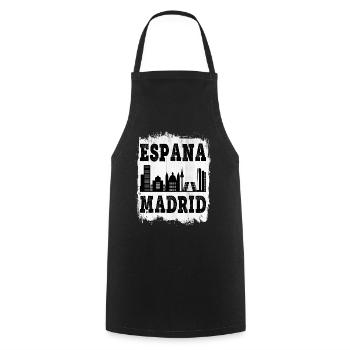 Madrid Espagne Ville Skyline Summer Home Amour - Tablier de cuisine - noir - Devant - AI Model Male 185 dark (185cm)