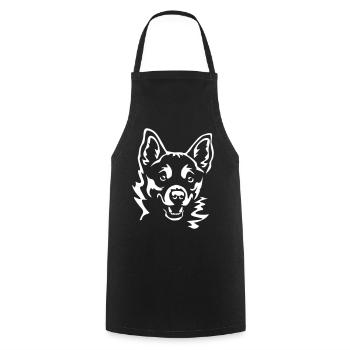 Norwegischer Lundehund "Black Edition" - Kochschürze - Schwarz - Vorne - AI Model Male 185 dark (185cm)