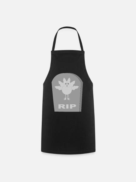 Gothic Alternative dead Christmas Turkey RIP - Cooking Apron - black