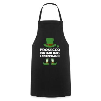 Prosecco trinken Kobold - Kochschürze - Schwarz - Vorne - AI Model Male 185 dark (185cm)