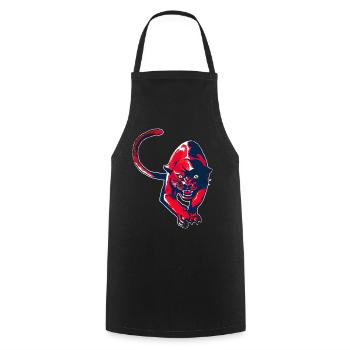 Red Panther - Cooking Apron - black - Front - AI Model Male 185 dark (185cm)