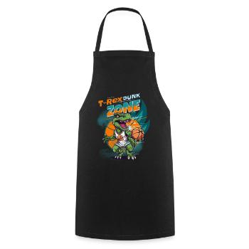 Basketball Dinosaure T-Rex Animal Player Cartoon - Tablier de cuisine - noir - Devant - AI Model Male 185 dark (185cm)