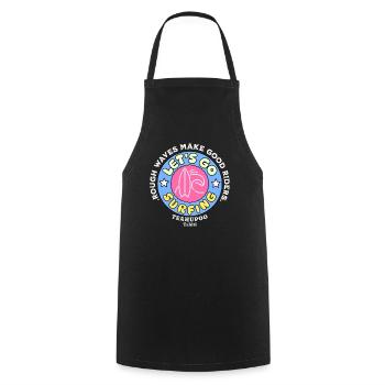 Let's go surfing teahupoo Tahiti - Tablier de cuisine - noir - Devant - AI Model Male 185 dark (185cm)