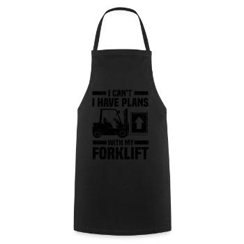 Gabelstaplerfahrer | Gabelstapler Beruf Geschenke - Kochschürze - Schwarz - Vorne - AI Model Male 185 dark (185cm)
