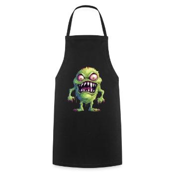 Halloween Monster Zombie Gruselig Horror Kostüm - Kochschürze - Schwarz - Vorne - AI Model Male 185 dark (185cm)