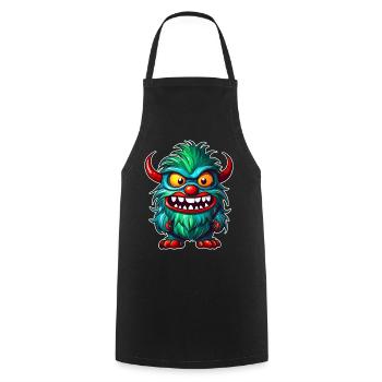 Ugly Monster - Cooking Apron - black - Front - AI Model Male 185 dark (185cm)
