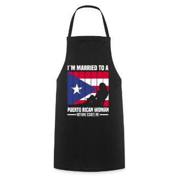 Puerto Rico | Puerto Ricaner Flagge Geschenkideen - Kochschürze - Schwarz - Vorne - AI Model Male 185 dark (185cm)