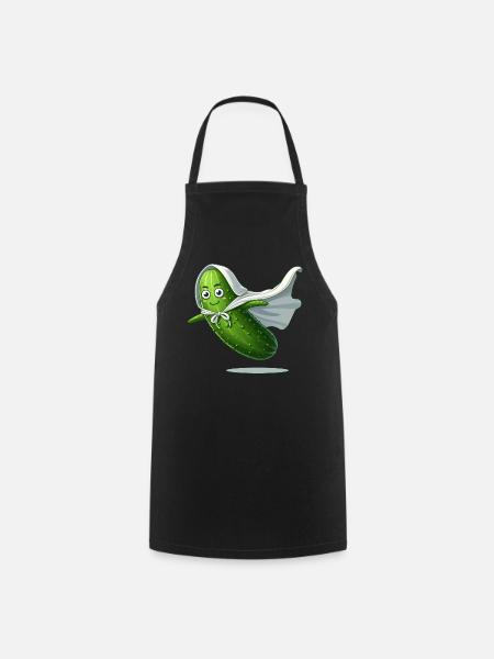 Flying Cucumber - Cooking Apron - black