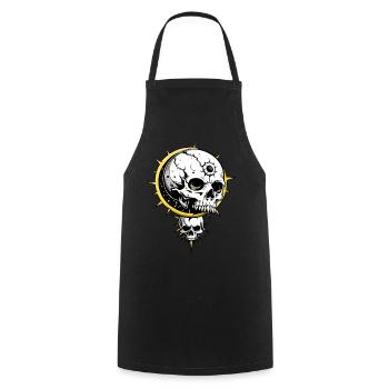 Moon Skull // Skull Moon // Moonlight FS0066 - Cooking Apron - black - Front - AI Model Male 185 dark (185cm)