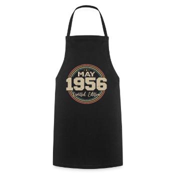 Mai 1956 Vintage Nées En Mai 1956 Anniversaire - Tablier de cuisine - noir - Devant - AI Model Male 185 dark (185cm)