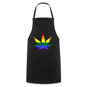 lgbt, love is love, csd, pride - Kochschürze - Schwarz - Vorne - AI Model Male 185 dark (185cm)