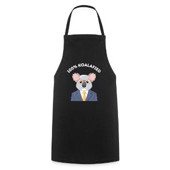 100% koalafied - Koala in business suit - Cooking Apron - black - Front - AI Model Male 185 dark (185cm)
