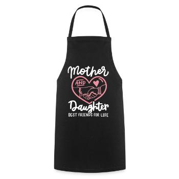 Mutter Tochter Muttertag - Kochschürze - Schwarz - Vorne - AI Model Male 185 dark (185cm)