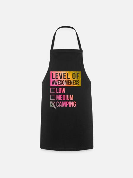 Camping Camping Camping - Kochschürze - Schwarz