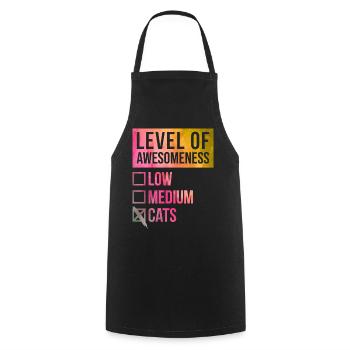 Chat Chat Chat Chat - Tablier de cuisine - noir - Devant - AI Model Male 185 dark (185cm)