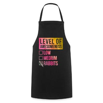Rabbit - Cooking Apron - black - Front - AI Model Male 185 dark (185cm)