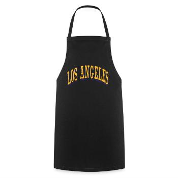 Los Angeles - Cooking Apron - black - Front - AI Model Male 185 dark (185cm)