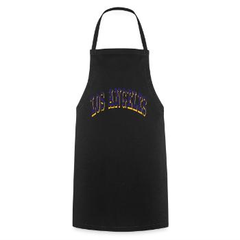 Los Angeles - Cooking Apron - black - Front - AI Model Male 185 dark (185cm)