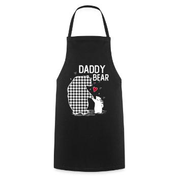 Daddy Bear - Kochschürze - Schwarz - Vorne - AI Model Male 185 dark (185cm)