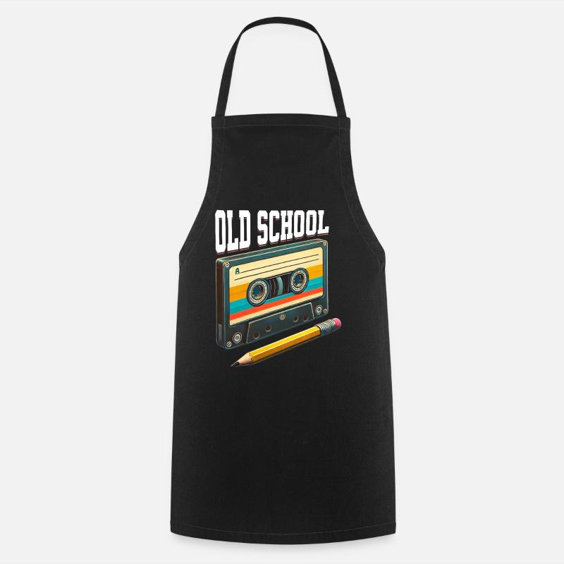 Kassette Old School Kassette Mixtape - Kochschürze - Schwarz