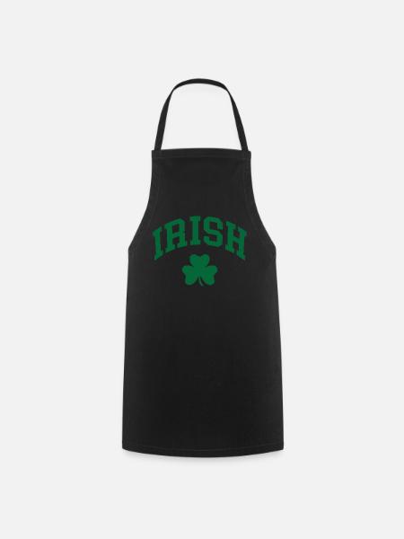 Irish Shamrock - Kochschürze - Schwarz