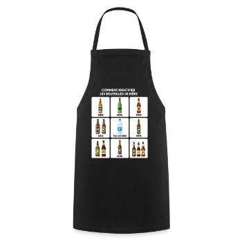 Bier-Identifizierungs-Guide - Kochschürze - Schwarz - Vorne - AI Model Male 185 dark (185cm)