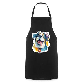 Saint-Bernard suisse majestueux - Tablier de cuisine - noir - Devant - AI Model Male 185 dark (185cm)