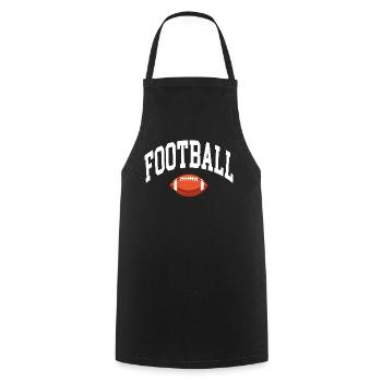 Football - Kochschürze - Schwarz - Vorne - AI Model Male 185 dark (185cm)