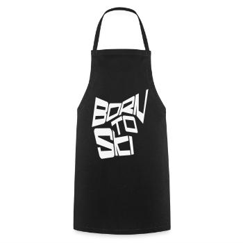 Motif de ski - Moderne - Tablier de cuisine - noir - Devant - AI Model Male 185 dark (185cm)