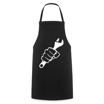 Force des poings et du tournevis - Tablier de cuisine - noir - Devant - AI Model Male 185 dark (185cm)